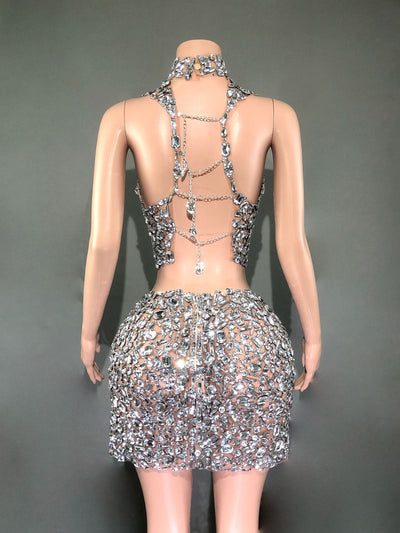 Conjunto de Dos Piezas Luxe con Diamantes y Cintura Moldeadora - Image 10