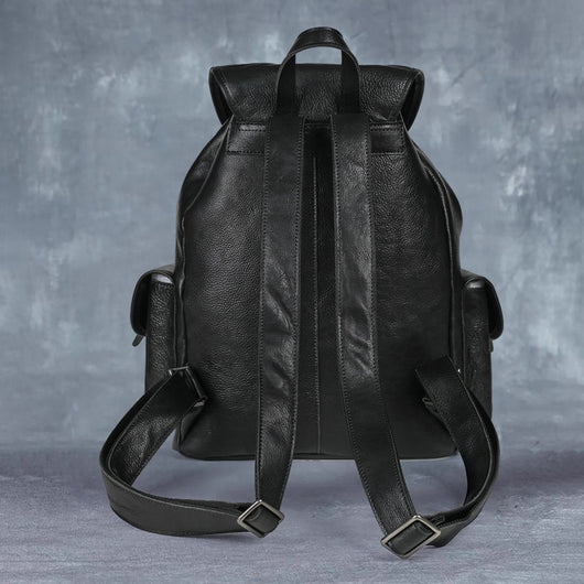 Mochila de Cuero Genuino Estilo Retro - Bolsa Casual Versátil - Image 17