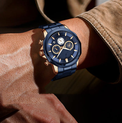 Reloj Deportivo Multifuncional para Hombre con Movimiento de Cuarzo