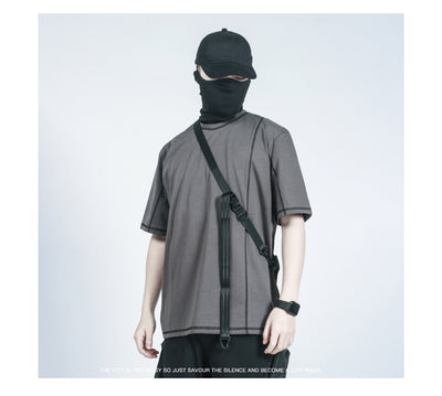 Blusa Suelta con Costuras Decorativas y Mangas Cortas - Image 13