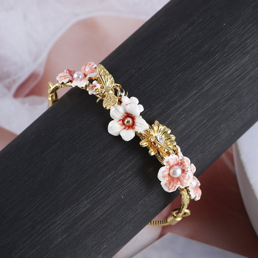 Pulsera Ajustable Flores de Abeja y Semillas - Image 2