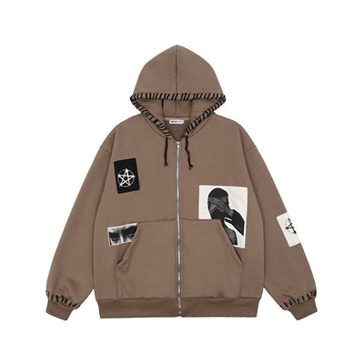 Sudadera Estampada Diablo con Capucha Cosida a Mano - Image 8