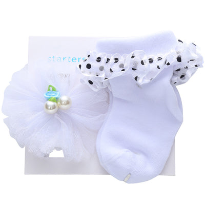 Conjunto de Calcetines y Diadema de Encaje Princesa para Bebé - Image 5