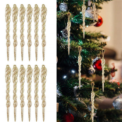 12 Adornos Navideños Colgantes Diseño Carámbano Creativo - Image 15