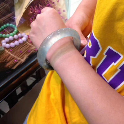 Pulsera de Jade Flores Flotantes Myanmar para Mujer - Image 4