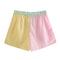 Pantalones de Cintura Alta con Rayas y Bloques de Color
