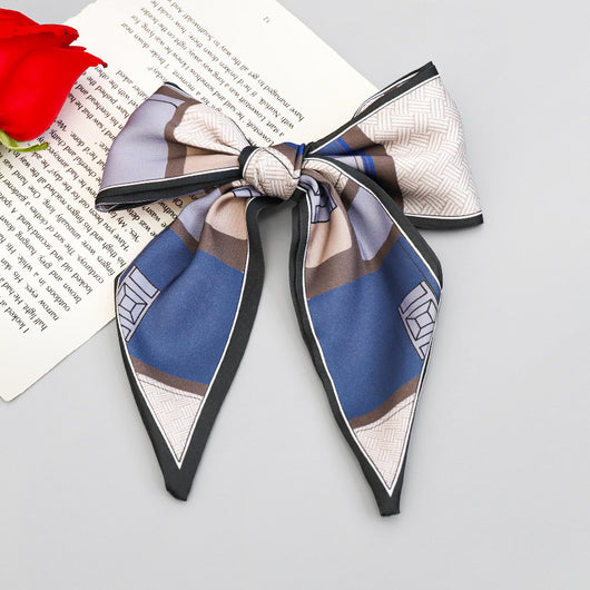 Clip Primavera para Coleta con Moño de Tela Estampada - Accesorio para Cabello Elegante - Image 39