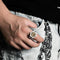 Anillo de Plata Tailandesa Ojo del Diablo Retro para Hombre