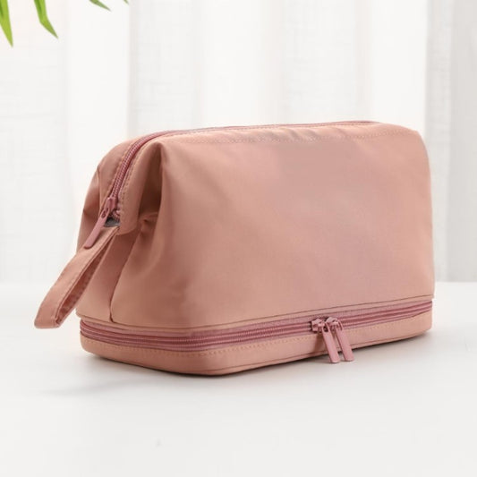 Bolsa de Maquillaje Grande Portátil con Compartimentos - Organizador de Viaje