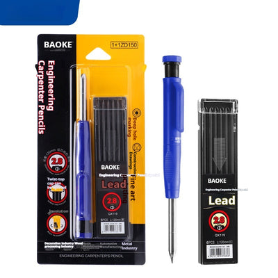 Lápiz de Carpintero Profesional con Cabeza Metálica y Mina Profunda de 28mm - Image 14