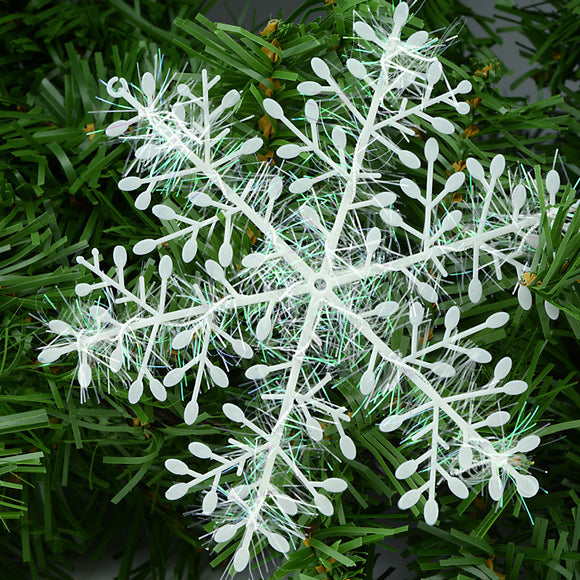 Copos de Nieve Decorativos de Plástico Cepillado para Navidad