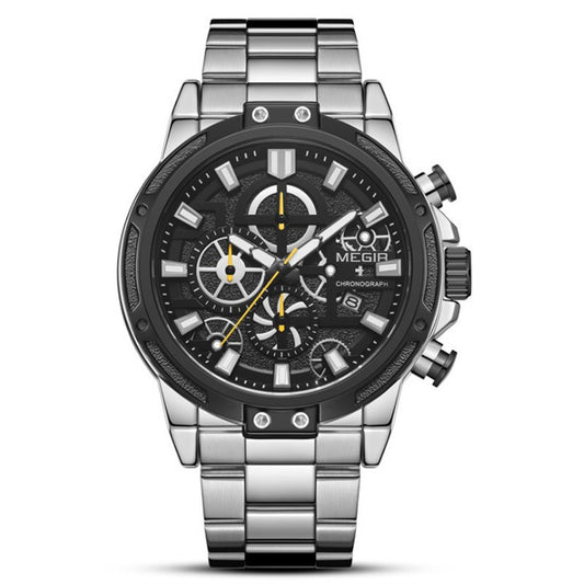 Reloj Deportivo Cronógrafo Acero Inoxidable Luminoso Hombre - Image 2