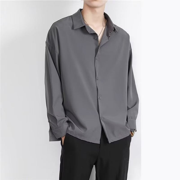Camisa Casual Slim Fit para Hombre - Primavera y Verano Estilo Coreano