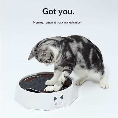 Juguete Interactivo Giratorio para Gatos con Ratón de Peluche y Motor Automático - Image 3