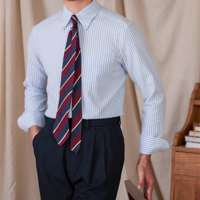 Camisa Casual de Rayas Ajustada en Algodón Transpirable - Image 12