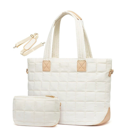 Bolso Tote para Laptop con Capacidad Expandible y Asa Simple