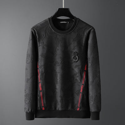 Suéter Cuello Redondo Manga Larga para Hombre Negro - Image 6