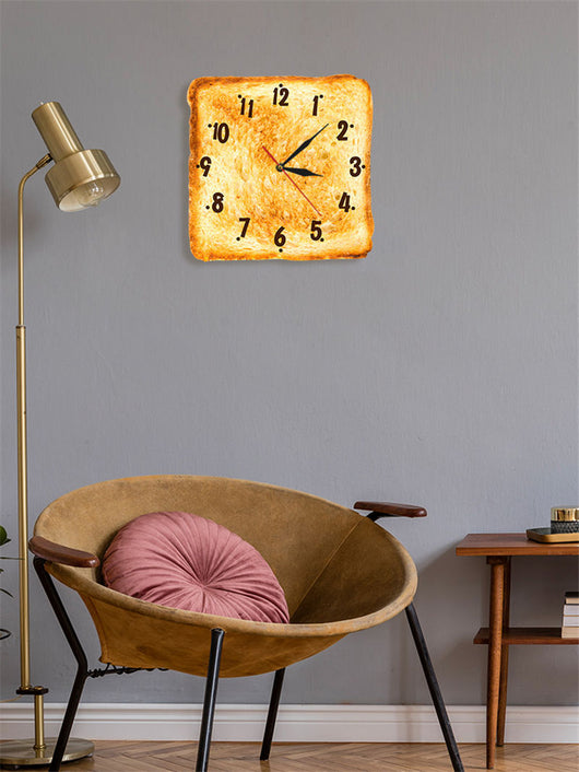 Reloj de Pared Moderno con Diseño de Pan Artesanal Realista