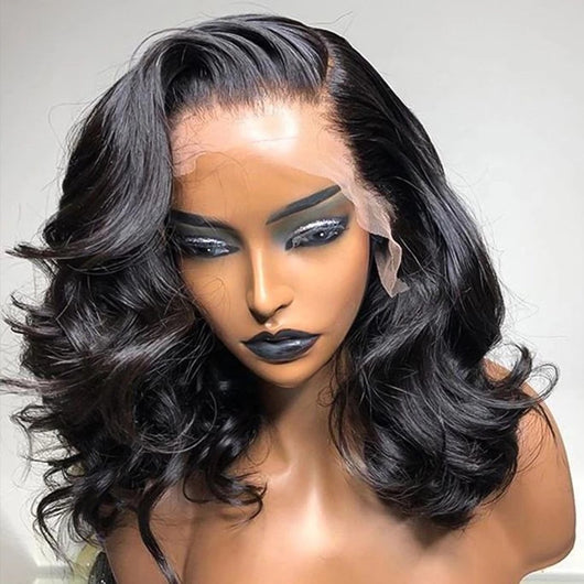 Peluca Encaje Frontal Mujer Estilo Europeo Americano Negro - Image 9