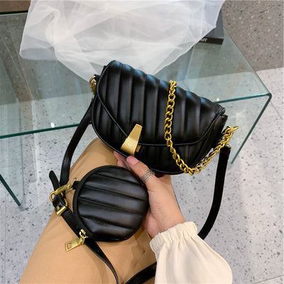 Bolso Bandolera Coreano de Hombro Ancho con Correa Ajustable - Image 4