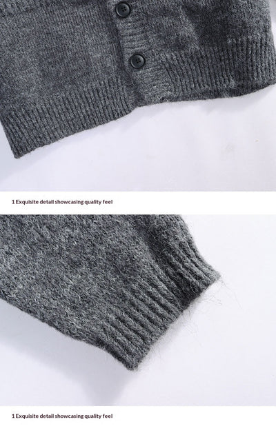 Cardigan Tejido Holgado con Capucha para Hombre - Image 13