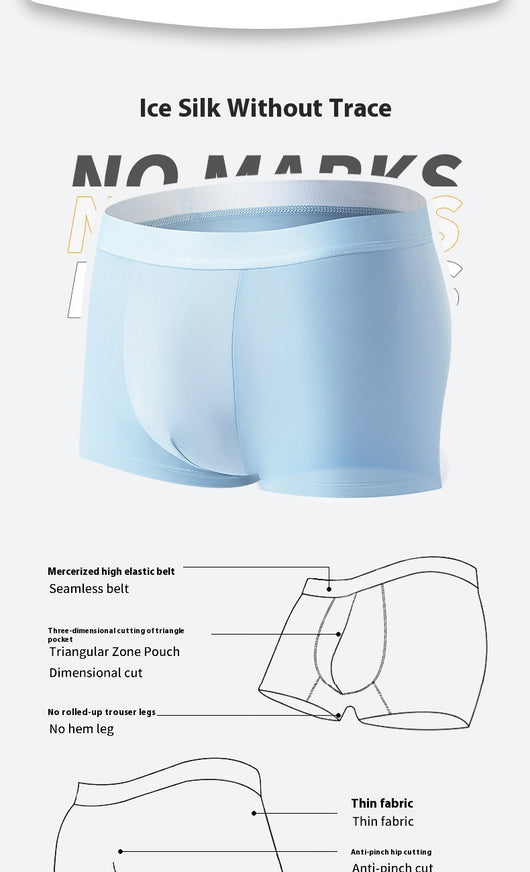 Ropa Interior de Seda de Hielo para Hombre Talla Grande Verano Sin Marcas - Image 24