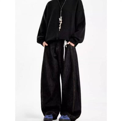 Pantalones Holgados Retro Estilo Sable con Patrón Cielo Estrellado para Hombre - Image 4