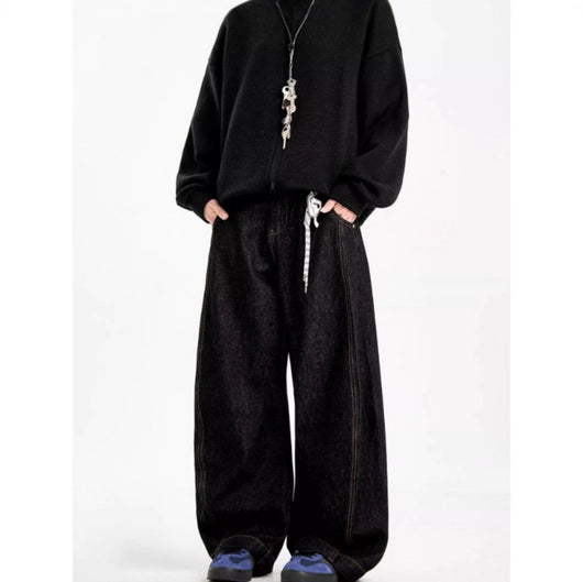 Pantalones Holgados Retro Estilo Sable con Patrón Cielo Estrellado para Hombre - Image 4