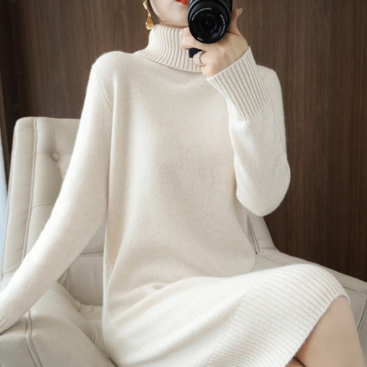 Falda Larga de Lana Otoño Invierno con Blusa Base Térmica para Mujer - Image 3
