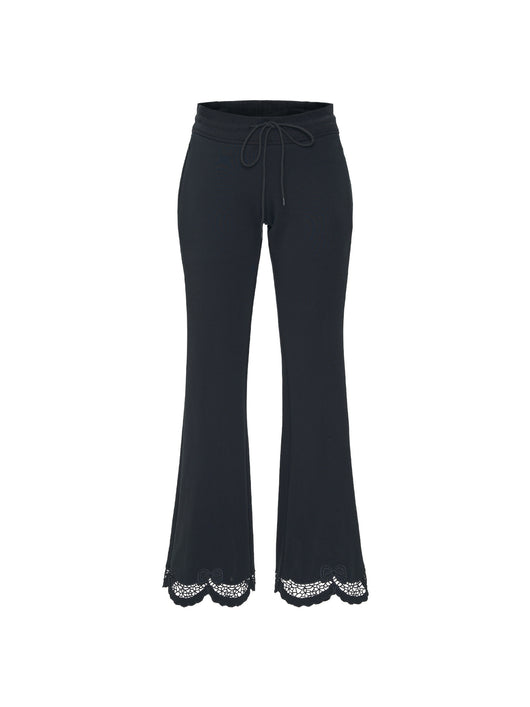 Pantalón Negro Cintura Alta con Cordón de Encaje para Mujer - Image 12