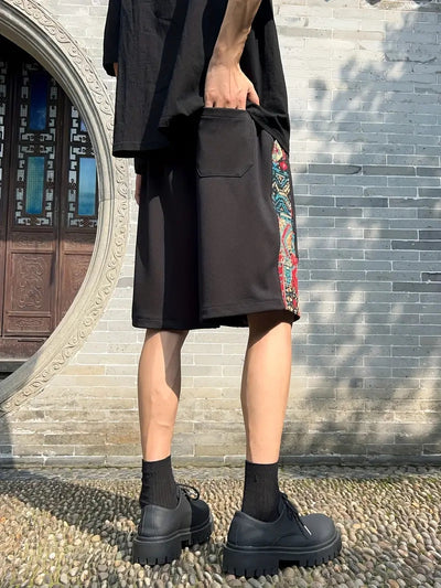 Pantalones Cortos Étnicos Holgados para Hombre - Image 20
