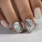 Calcomanías de Uñas con Flores y Hojas Verdes