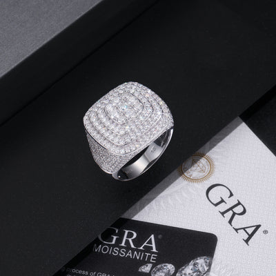 Anillo The Legendary King - Conjunto de Anillo de Bodas para Hombre con Moissanita Premium, Plata S925 y Baño de Platino - Image 10