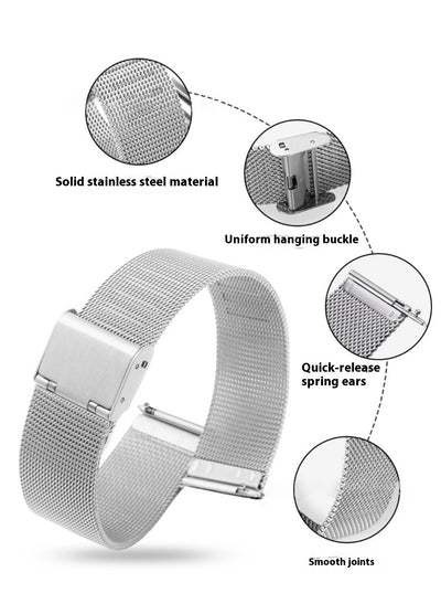 Correa de Reloj Milani Tejida en Acero Inoxidable - Image 10
