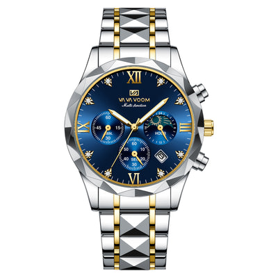 Reloj de Acero Tungsteno Resistente al Agua con Doble Calendario - Image 5