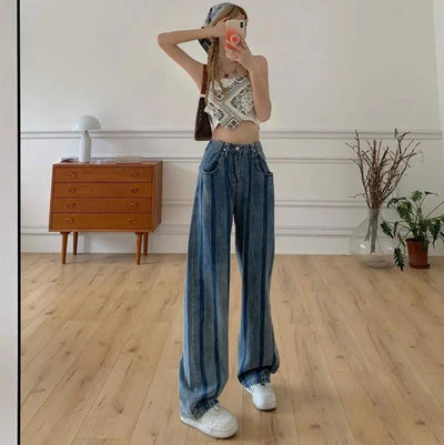 Pantalón Retro Cintura Alta Versátil para Limpiar - Image 4