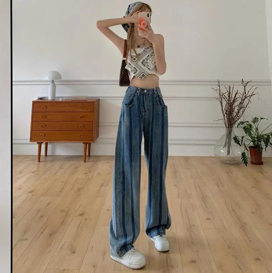 Pantalón Retro Cintura Alta Versátil para Limpiar - Image 4