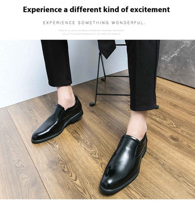Zapatos de Cuero Formales Estilo Británico Retro para Hombre - Image 9