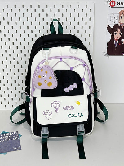 Mochila de Gran Capacidad Ligera con Diseño de Contraste - Image 5