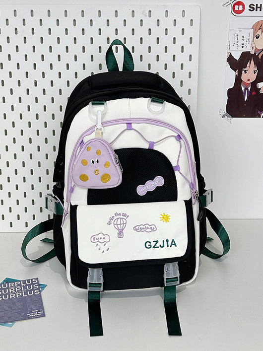 Mochila de Gran Capacidad Ligera con Diseño de Contraste - Image 5