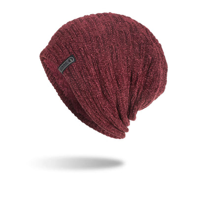 Gorro de Lana con Patrón Geométrico Horizontal y Vertical - Image 4