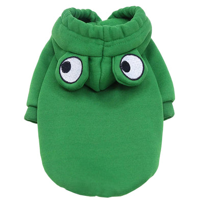 Sudadera Cálida de Rana para Mascotas - Disfraz Halloween Divertido para Gatos y Perros Pequeños - Image 4