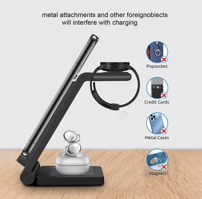 Cargador Inalámbrico 3 en 1 Plegable 15W - Portátil y Multidispositivo - Image 10