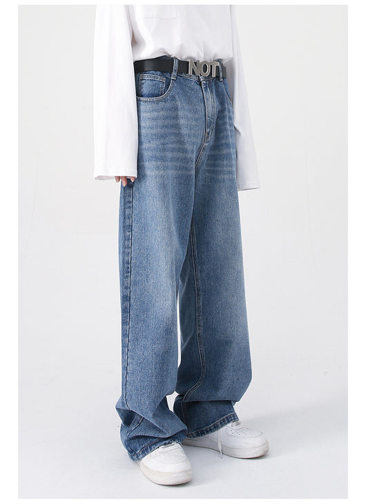 Jeans Retro Holgados con Cintura Elástica Estilo Coreano para Hombre - Image 28
