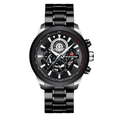 Reloj de Cuarzo para Hombre Dorado Negro Elegancia Empresarial - Image 20