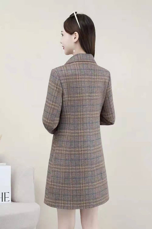 Abrigo de Lana Cuadrillé para Mujer Madura - Colección Otoño - Image 20