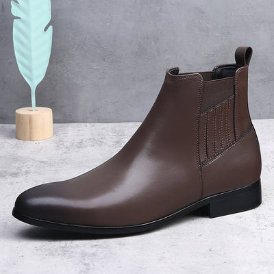 Botas Chelsea Puntiagudas Retro Británicas para Hombre - Image 3
