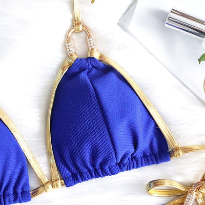 Bikini Strapless con Detalles Dorados - Image 19