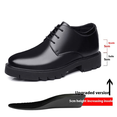 Zapatos de Cuero Cowhide Transpirables con Aumento de Altura para Hombre - Image 5
