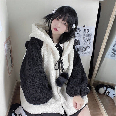 Abrigo Berber Soft Girl Japonés para Otoño e Invierno - Corte Holgado y Versátil